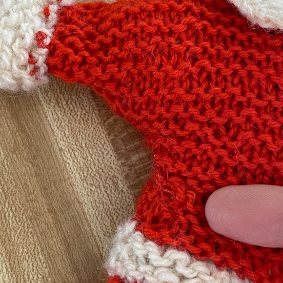 VTG 1960s Santa Claus Doll Knitted 15 Inch - Picture 8 of 8